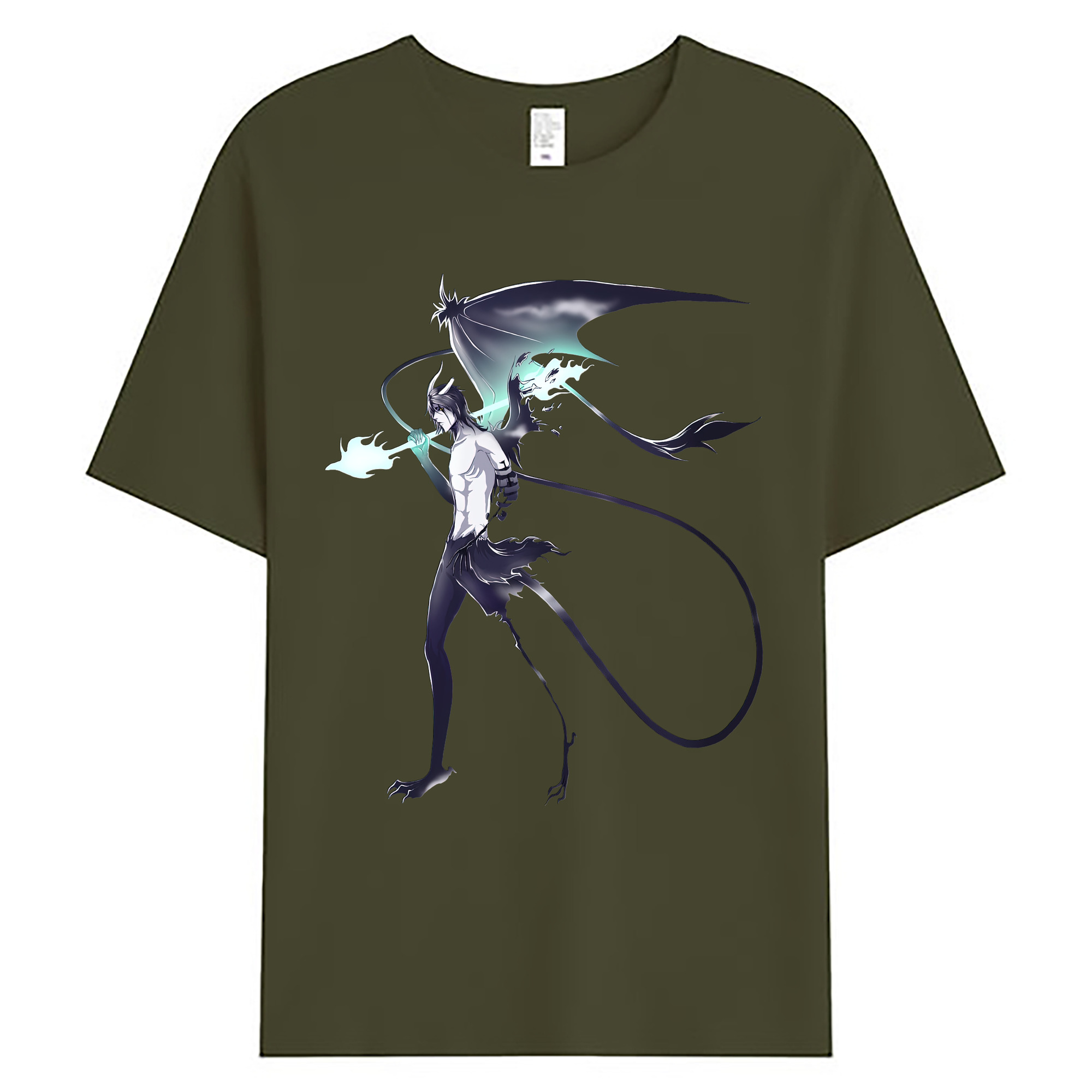 （画像用） ブリーチ ウルキオラ·シファー BLEACH Ulquiorra cifer 綿100％ メンズ半袖Tシャツ｜肌触りやわらか＆通気性